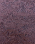 Brown Western Floral PU Faux Leather Vinyl Fabric - Fashion Fabrics LLC