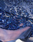 Royal Blue Luna Stretch Sequins Lace Fabric - Fashion Fabrics LLC