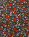 Black Multi Color Small Floral Print Poly Cotton Fabric - Fashion Fabrics LLC