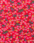 Red Multi Color Small Floral Print Poly Cotton Fabric - Fashion Fabrics LLC