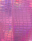 Pink Iridescent Faux Crocodile Vinyl Fabric - Fashion Fabrics LLC