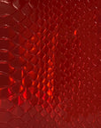 Red Iridescent Viper Sopythana Snakeskin Vinyl Fabric - Fashion Fabrics LLC