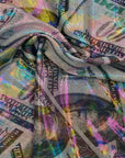 Rainbow Hologram Mystique Money Print Spandex Fabric - Fashion Fabrics LLC