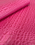 Fuchsia Marine Gator Vinyl Fabric - Fashion Fabrics LLC