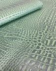 Green Marine Gator Vinyl Fabric - Fashion Fabrics LLC