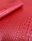 Red Marine Gator Vinyl Fabric - Fashion Fabrics LLC