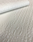 White Marine Gator Vinyl Fabric - Fashion Fabrics LLC