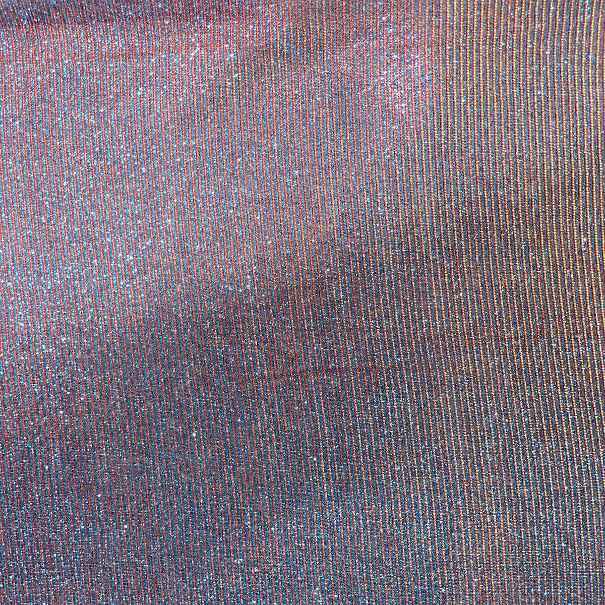 Red Blue Gold Holographic Shimmer Glitter Spandex Fabric - Fashion Fabrics LLC