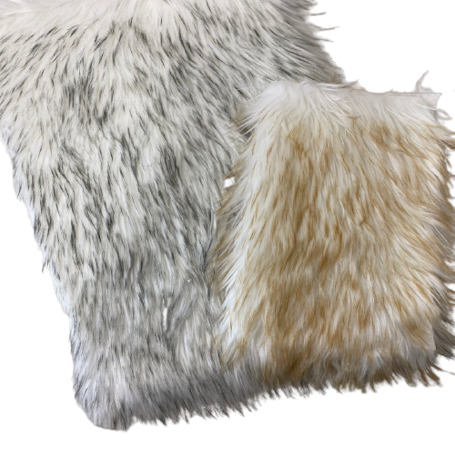 Beige Frost Tipped Husky Faux Fur Fabric - Fashion Fabrics LLC