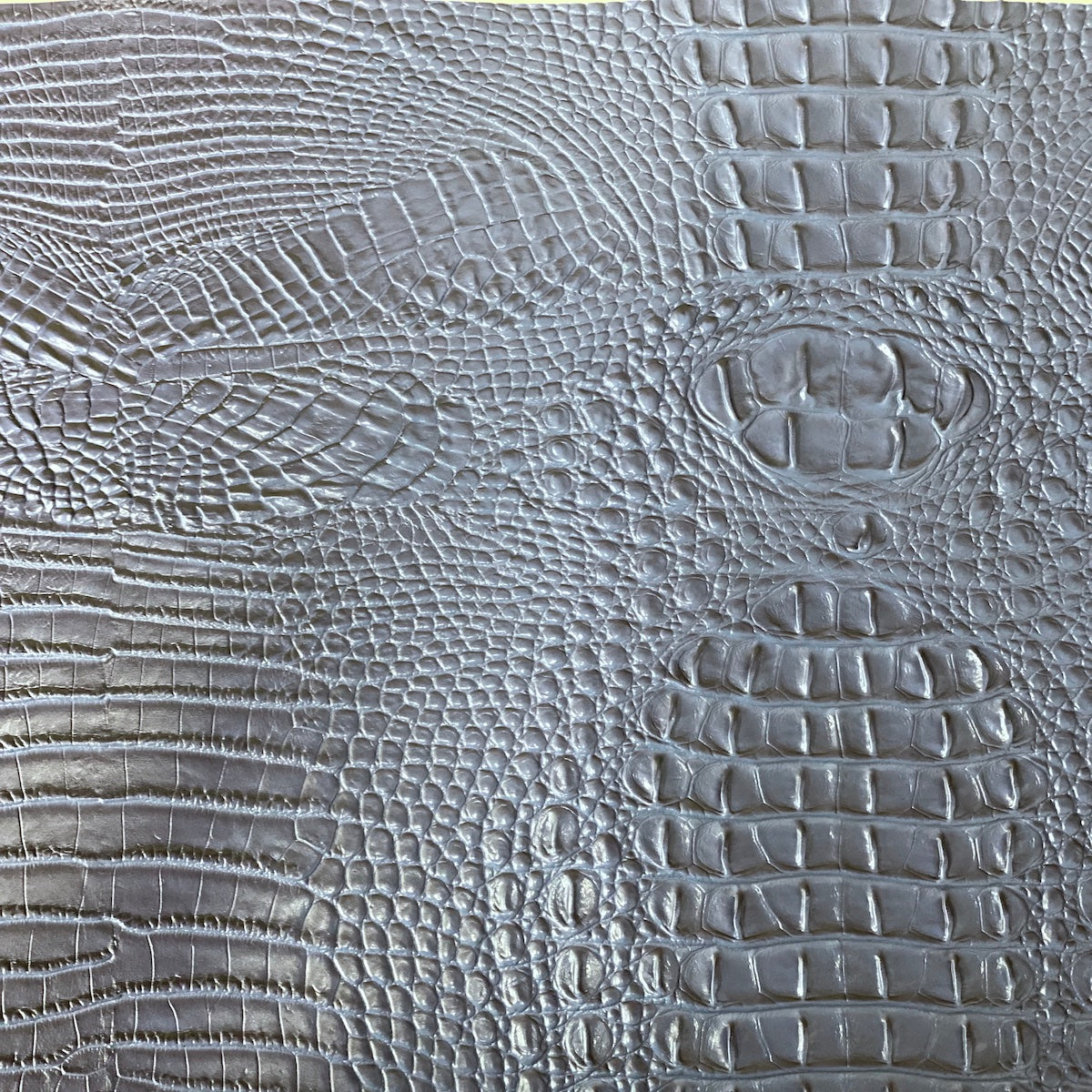 Blue Amazon 3D Embossed Gator Faux Leather Vinyl Fabric - Fashion Fabrics LLC