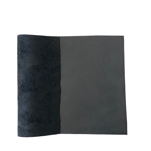 Black Lambskin Stretch Faux Leather With Suede Backing Apparel Fabric - Fashion Fabrics LLC