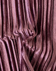 Mauve Pink Pleated Stretch Velvet Fabric - Fashion Fabrics LLC
