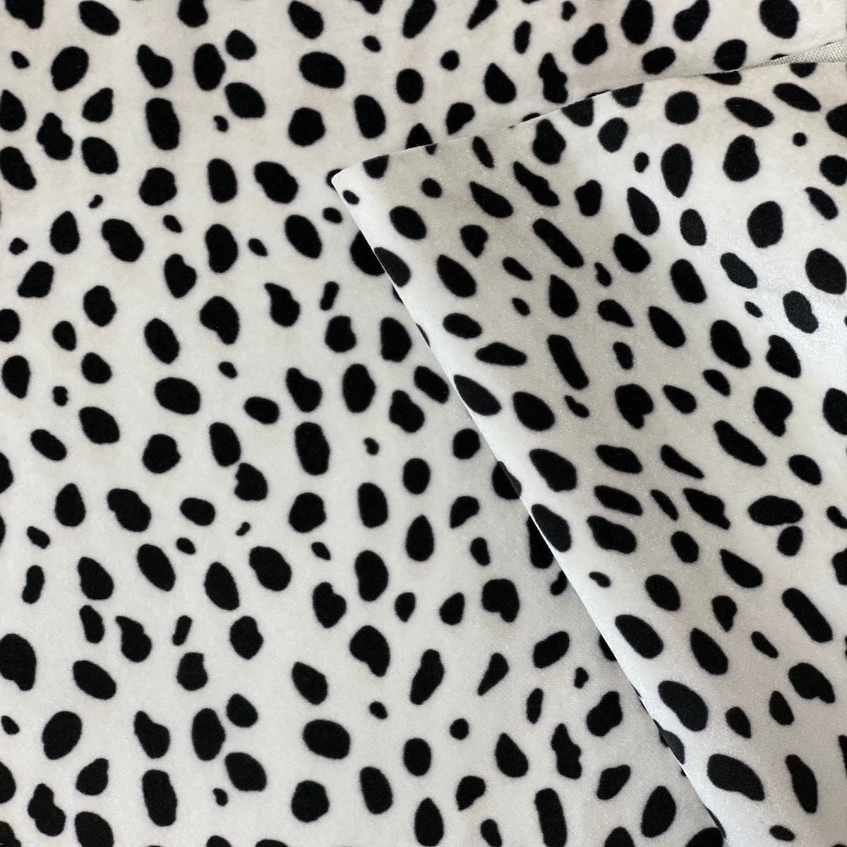 Dalmatian Print Velvet Flocking Fabric - Fashion Fabrics LLC