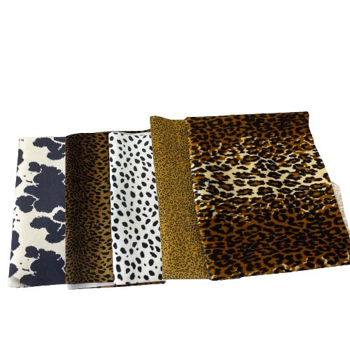 Leopard Print Velvet Flocking Fabric - Fashion Fabrics LLC