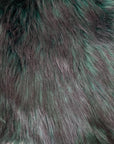 Hunter Green Black Husky Print Long Pile Shaggy Faux Fur Fabric - Fashion Fabrics LLC