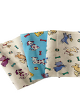 Baby Blue Puppy Bone Print Poly Cotton Fabric - Fashion Fabrics LLC