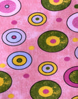 Pink Sphere Circle Print Poly Cotton Fabric - Fashion Fabrics LLC