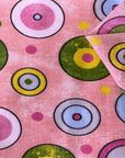 Pink Sphere Circle Print Poly Cotton Fabric - Fashion Fabrics LLC