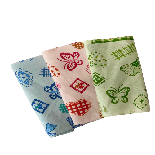 Baby Blue Butterfly Print Poly Cotton Fabric - Fashion Fabrics LLC