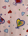 Pink Heart Shape Print Poly Cotton Fabric - Fashion Fabrics LLC