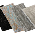 Silver | White Nebill Stretch Sequins Lace Fabric - Fashion Fabrics LLC