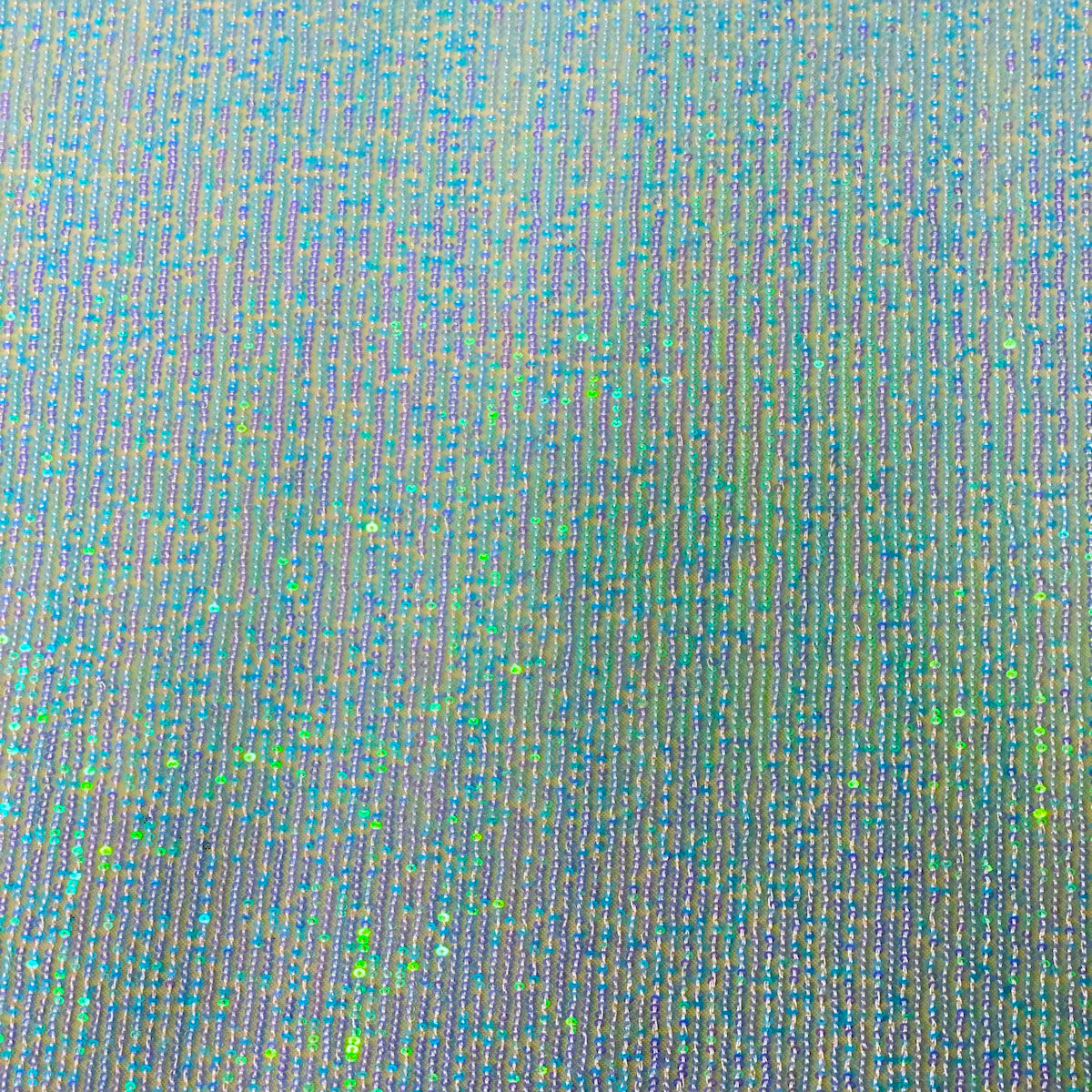 Pearl Blue Iridescent Mille Striped Stretch Sequins Lace Fabric - Fashion Fabrics LLC
