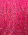 Red Mille Striped Stretch Sequins Lace Fabric - Fashion Fabrics LLC