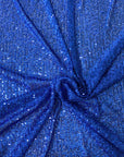 Royal Blue Mille Striped Stretch Sequins Lace Fabric - Fashion Fabrics LLC