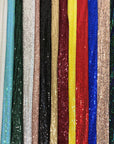 Black Mille Striped Stretch Sequins Lace Fabric - Fashion Fabrics LLC