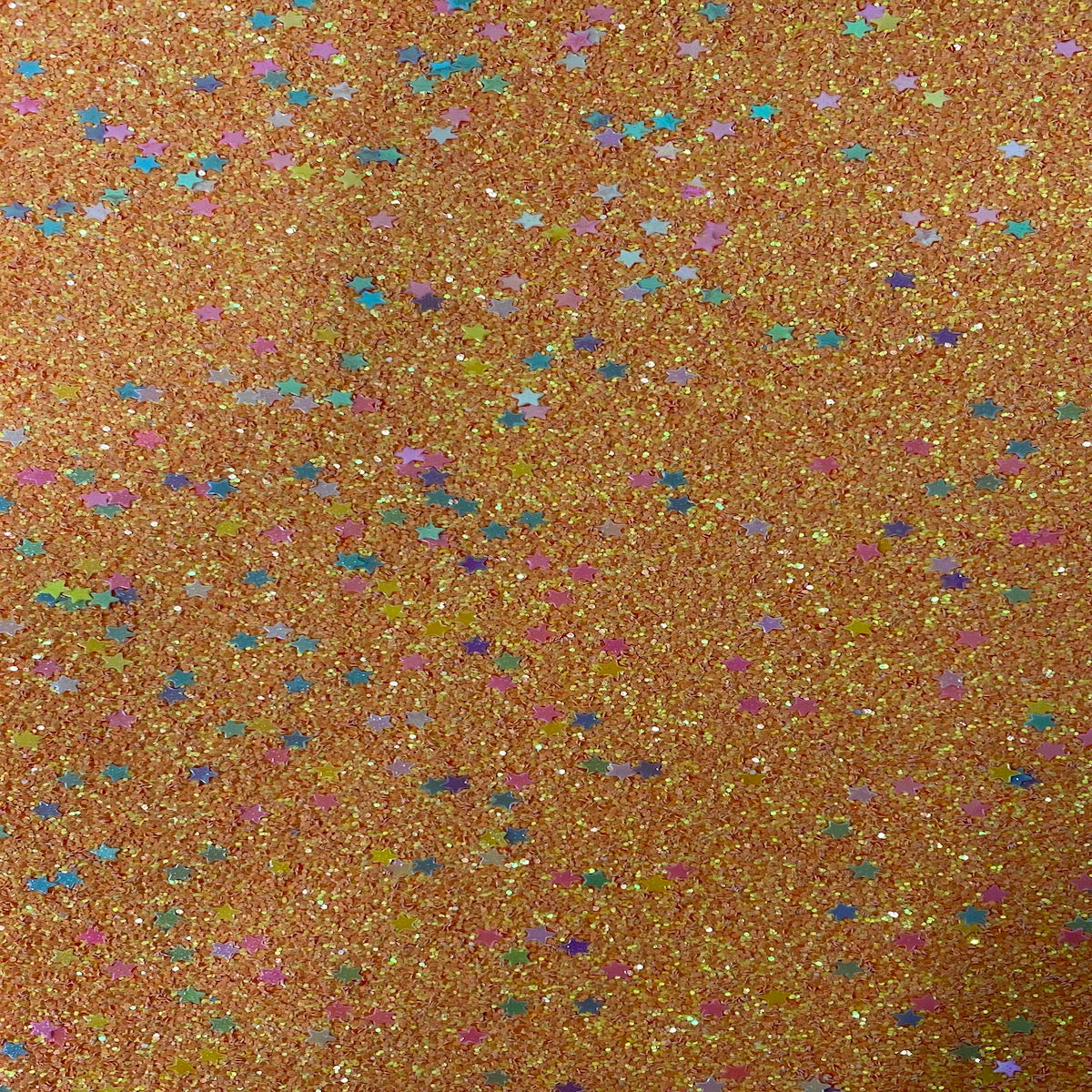 Orange Iridescent Stardust Glitter Vinyl Fabric - Fashion Fabrics LLC