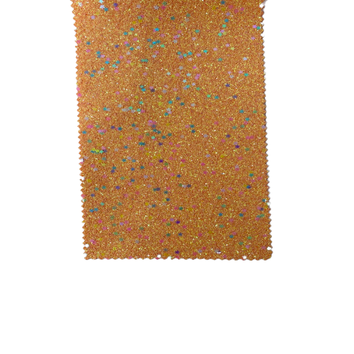 Orange Iridescent Stardust Glitter Vinyl Fabric - Fashion Fabrics LLC