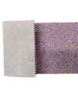 Lavender | White Iridescent Stardust Glitter Vinyl Fabric - Fashion Fabrics LLC