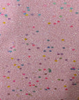 Dusty Pink Iridescent Stardust Glitter Vinyl Fabric - Fashion Fabrics LLC