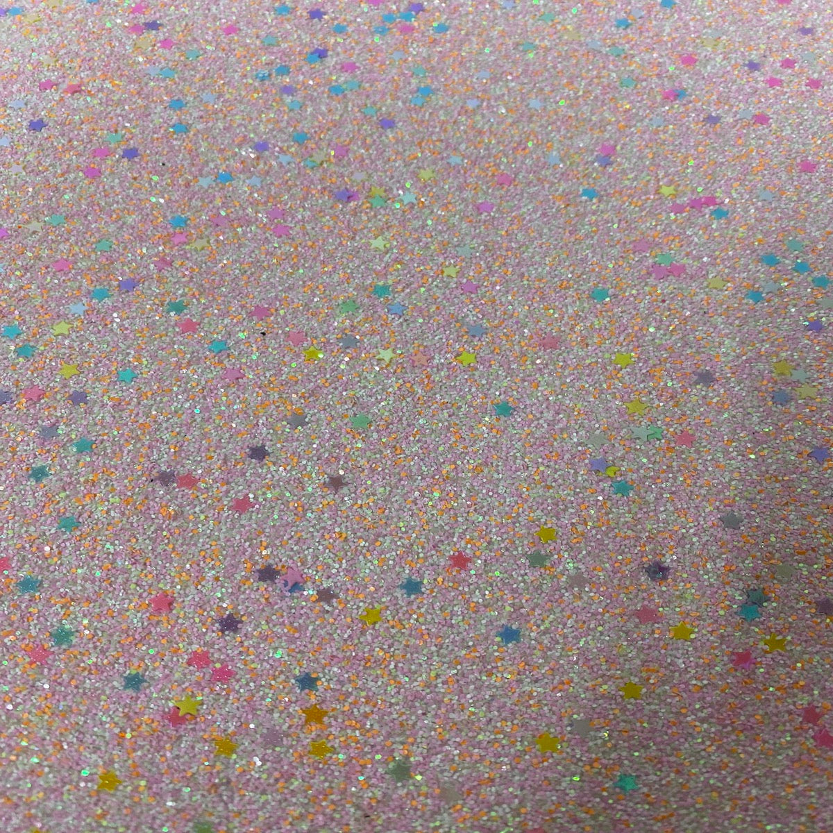 Light Pink Iridescent Stardust Glitter Vinyl Fabric - Fashion Fabrics LLC