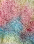 Rainbow Multi Color Dye Fuzzy Faux Fur Fabric - Fashion Fabrics LLC