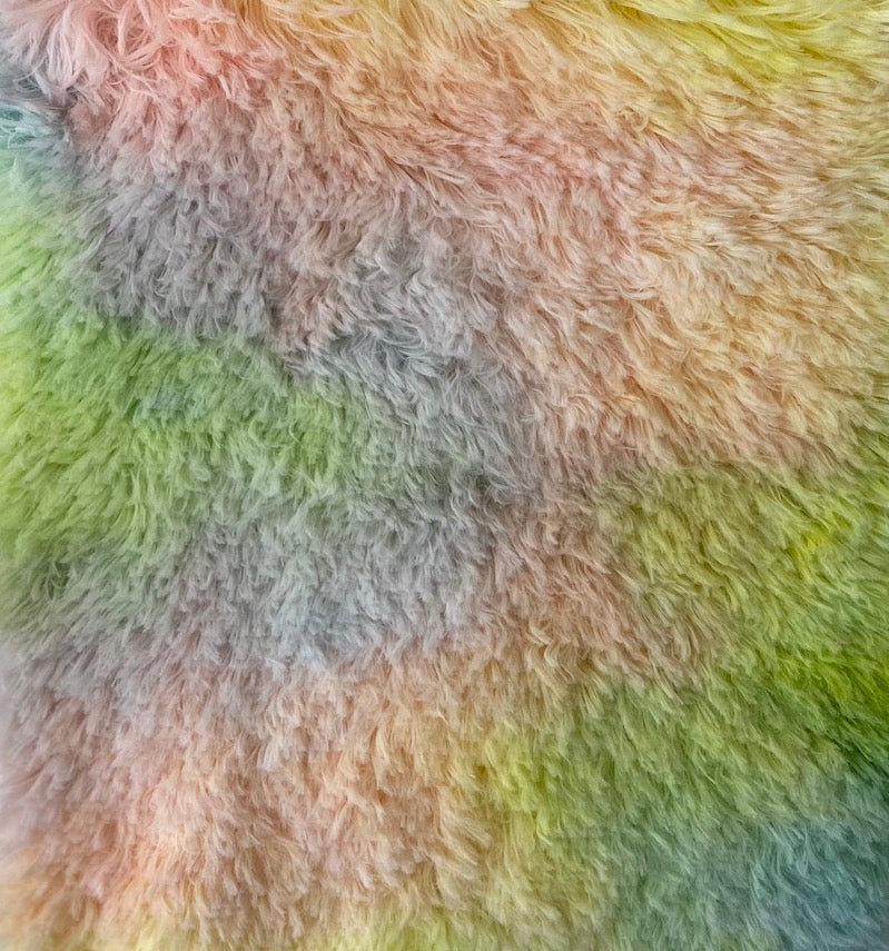 Galaxy Multi Color Dye Fuzzy Faux Fur Fabric - Fashion Fabrics LLC