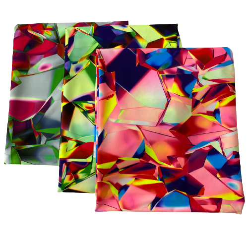 Pink Kaleidoscope Geometric Nylon Spandex Fabric - Fashion Fabrics LLC