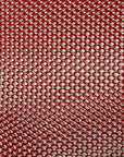 Red Serene Iridescent Rhinestone Fishnet Lace Fabric - Fashion Fabrics LLC