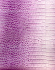 Light Purple White Two Tone Embossed Crocodile Vinyl Fabric - Fashion Fabrics LLC