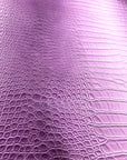 Light Purple White Two Tone Embossed Crocodile Vinyl Fabric - Fashion Fabrics LLC