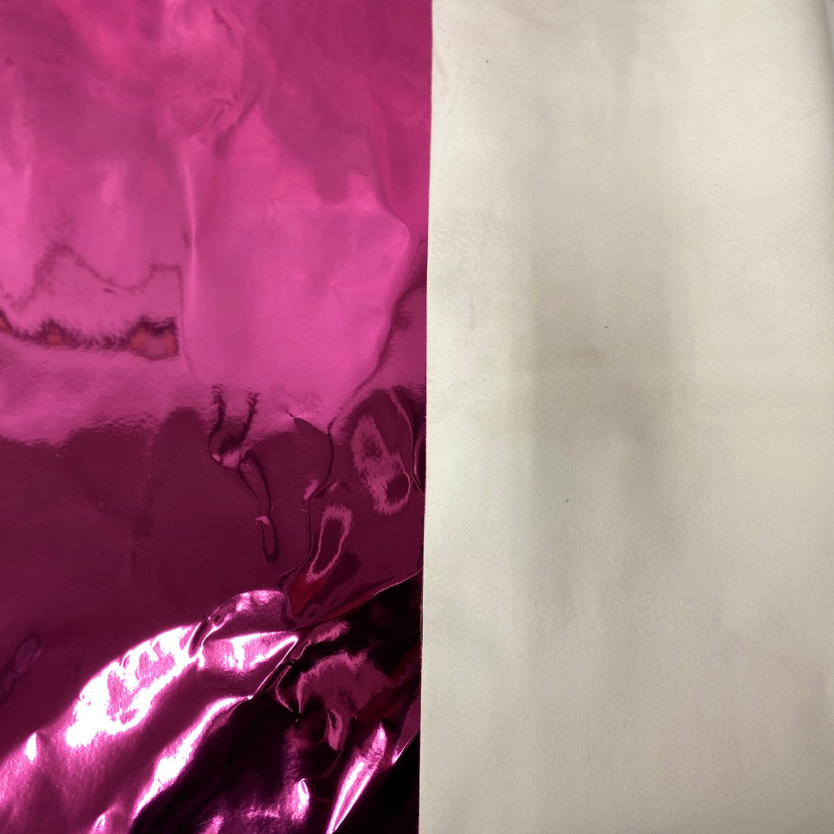 Fuchsia Pink Chrome Reflective Mirror Vinyl Fabric - Fashion Fabrics LLC