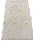 White Flamingo Fringe Sequins Embroidered Fabric - Fashion Fabrics LLC