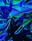 Green Iridescent Chrome Reflective Mirror Vinyl Fabric - Fashion Fabrics LLC