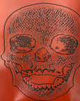 Red Skeleton Skull Vinyl Fabric - Fashion Fabrics LLC