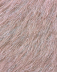 Blush Pink  | Silver Metallic Faux Ostrich Feather Lace Fabric - Fashion Fabrics LLC