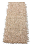 Dusty Rose | Gold Metallic Faux Ostrich Feather Lace Fabric - Fashion Fabrics LLC