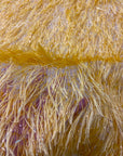 Gold Metallic Faux Ostrich Feather Lace Fabric - Fashion Fabrics LLC