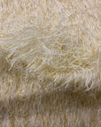 Ivory | Gold Metallic Faux Ostrich Feather Lace Fabric - Fashion Fabrics LLC