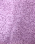 Lavender Western Floral PU Faux Leather Vinyl Fabric - Fashion Fabrics LLC