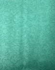 Mint Green Western Floral PU Faux Leather Vinyl Fabric - Fashion Fabrics LLC